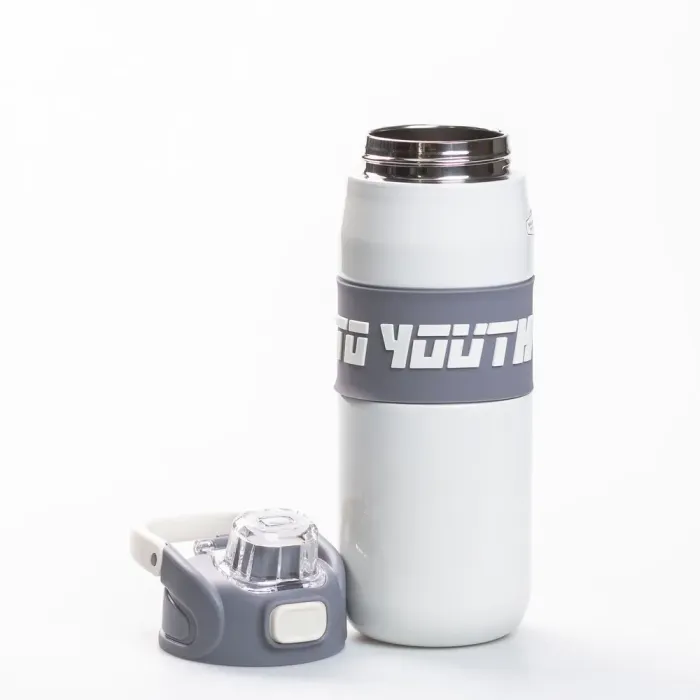 Термос спортивный TO YOUTH 680 мл с металлической колбой для чая с ручкой белый (HP-14-54W) - изображение 5