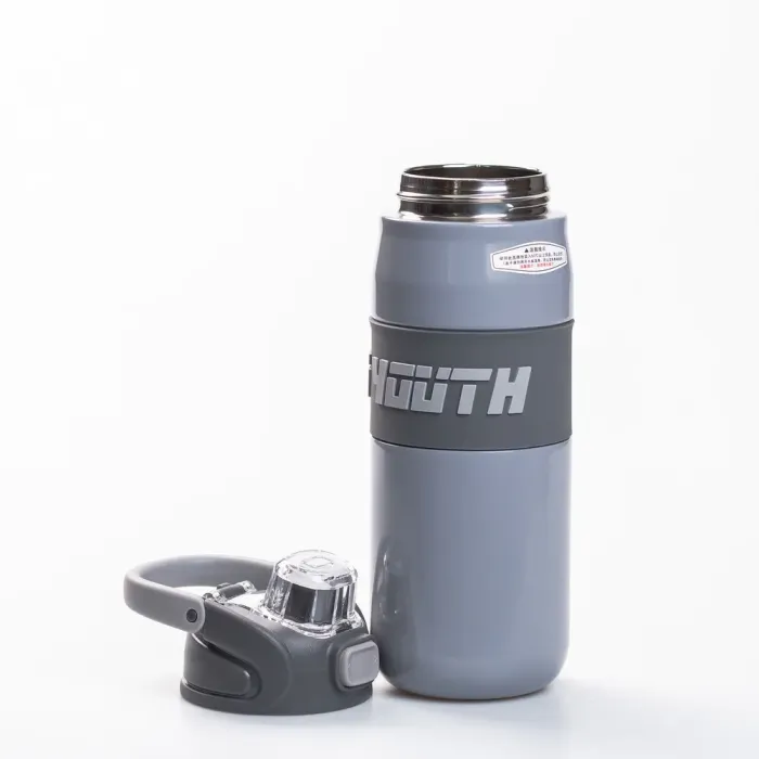 Термос спортивный TO YOUTH 680 мл с металлической колбой для чая с ручкой серый (HP-14-54G) - изображение 3