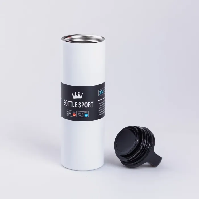 Термос металевий 500 мл з нержавіючої сталі Bottle Sport з ручкою білий (HPGM5009W) - изображение 2