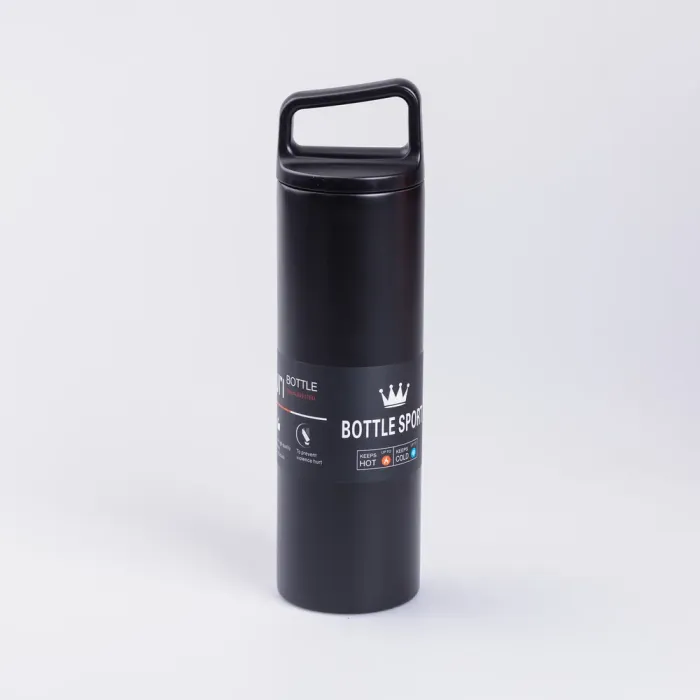 Термос металлический 500 мл из нержавеющей стали Bottle Sport с черной ручкой (HPGM5009B) - изображение 1