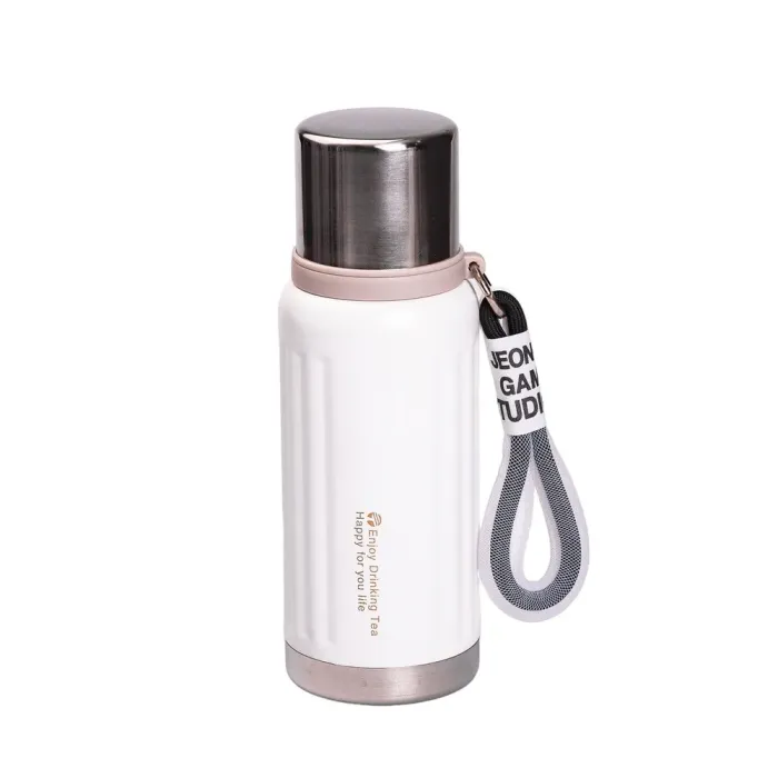 Термос металлический 600 мл из нержавеющей стали белый (HP-14-9W) - изображение 1