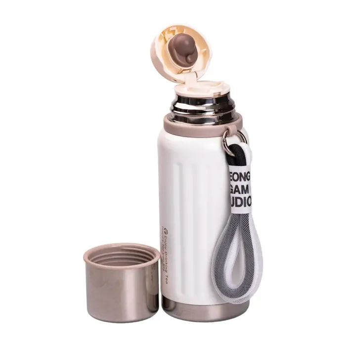 Термос металлический 600 мл из нержавеющей стали белый (HP-14-9W) - изображение 4