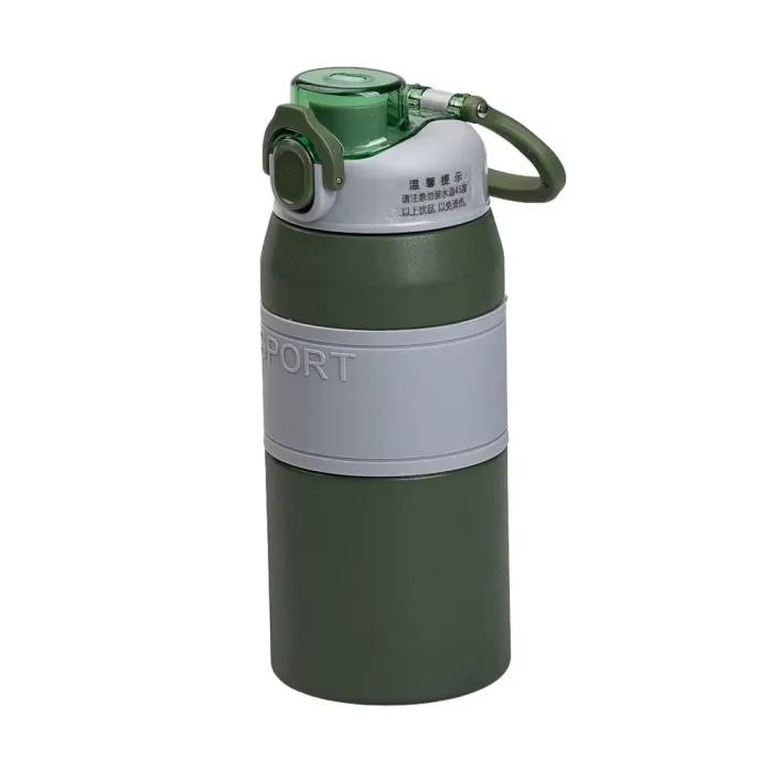 Термос металлический 600 мл из нержавеющей стали с поилкой (HP-14-5GR) - изображение 2