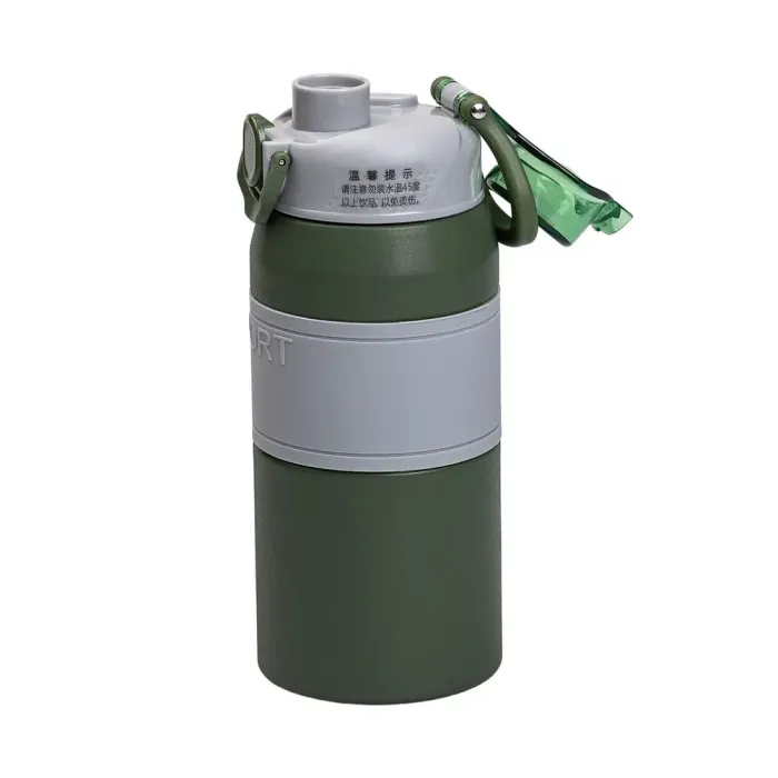 Термос металлический 600 мл из нержавеющей стали с поилкой (HP-14-5GR) - изображение 3