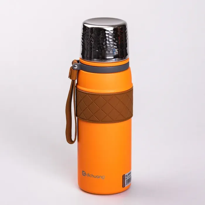 Термос металлический 700 мл оранжевый из нержавеющей стали (HP-14-7O) - изображение 1