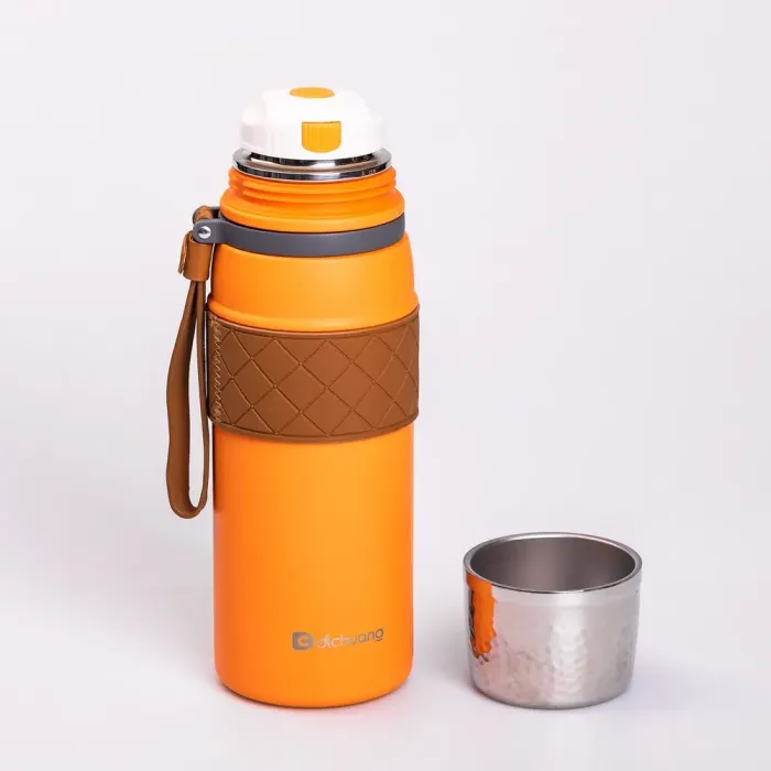 Термос металлический 700 мл оранжевый из нержавеющей стали (HP-14-7O) - изображение 4