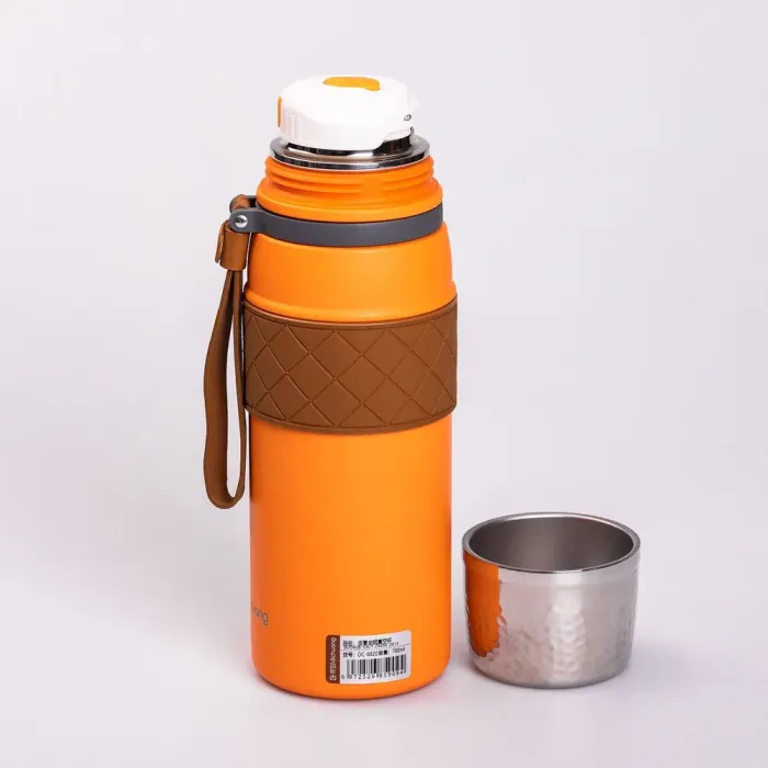 Термос металлический 700 мл оранжевый из нержавеющей стали (HP-14-7O) - изображение 5