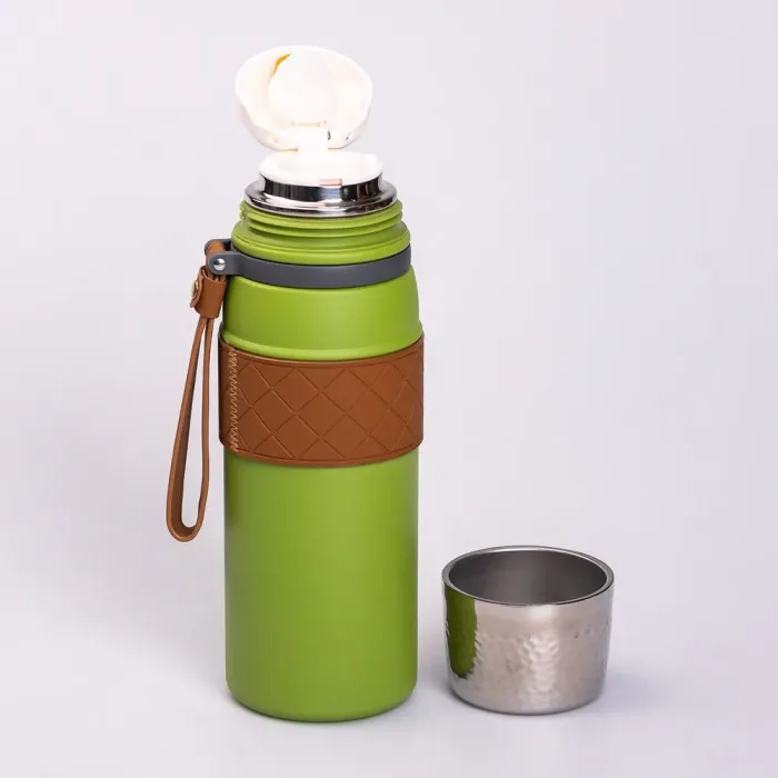 Термос металлический 700 мл из нержавеющей стали зеленый (HP-14-7GR) - изображение 2
