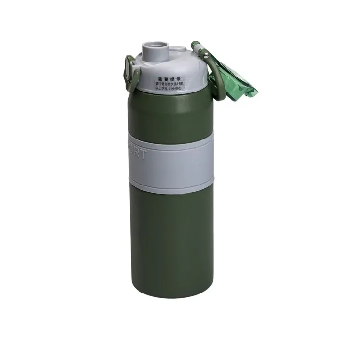 Термос металлический 800 мл из нержавеющей стали с поилкой (HP-14-6GR) - изображение 3