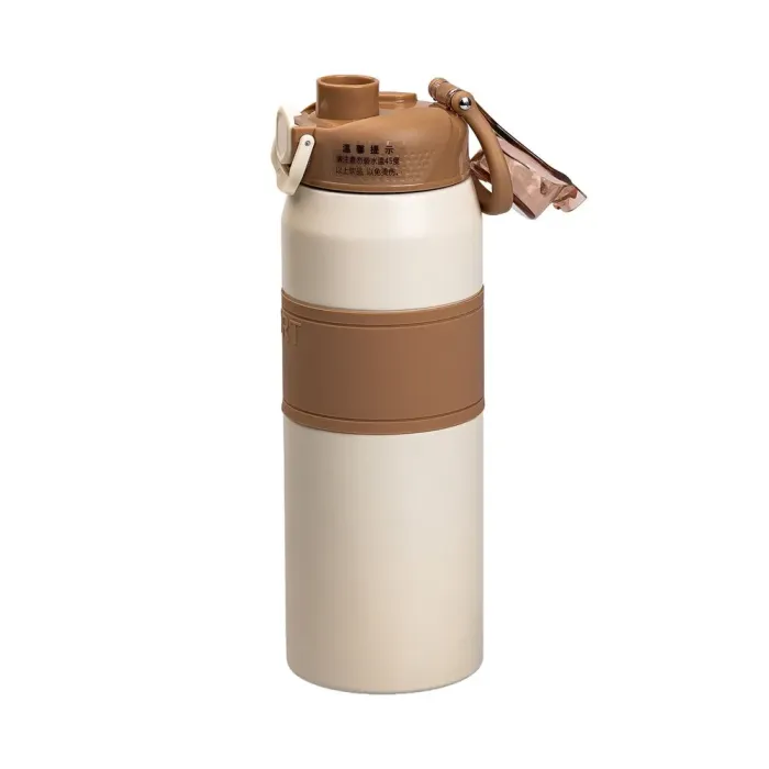 Термос металлический 800 мл из нержавеющей стали с поилкой (HP-14-6BR) - изображение 4