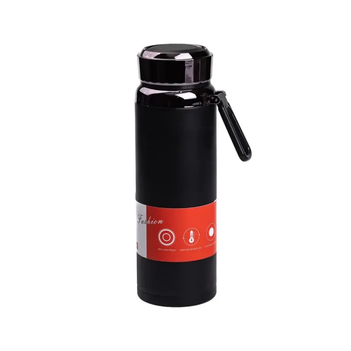 Умный термос с датчиком температуры 1 л с колбой из нержавеющей стали и ручкой черный (HP-14-29B) - изображение 2