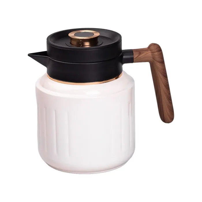 Термос заварник для чая 1 л термочайник со стальной колбой и индикатором температуры белый (HP-14-51W) - изображение 2