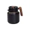 Термос заварник для чая 1 л термочайник со стальной колбой и индикатором температуры черный (HP-14-51B)