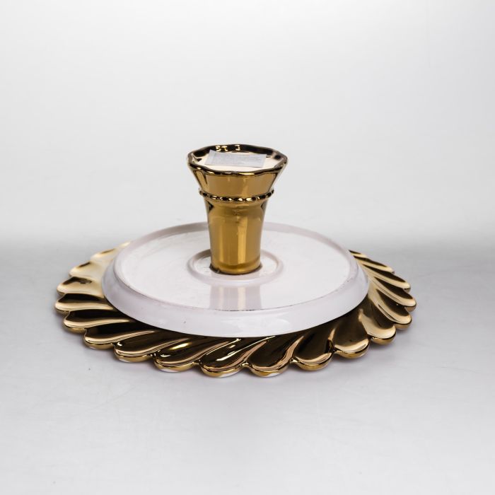 Тортівниця порцелянова на ніжці 25х25х10 см кругла ML2047 (ML2047) - изображение 3