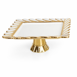 Тортівниця порцелянова на ніжці 30х30х12 см квадратна ML2045 (ML2045)