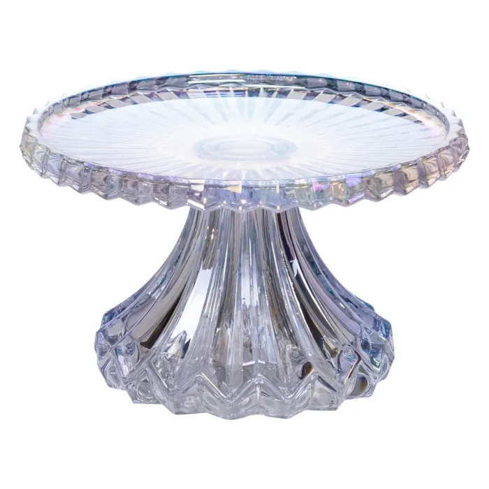 Тортівниця на ніжці Ø19 см скляна кругла підставка для торта, капкейків, тістечок HP-19-148S (HP-19-148S) - зображення 1