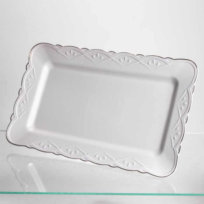 Тортівниця на ніжці White Square 35.5*35.5 см порцелянова квадратна Yiwu 120-YH-HG060 (120-YH-HG060) - изображение 5