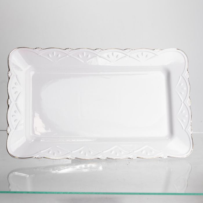 Тортівниця на ніжці White Square 35.5*35.5 см порцелянова квадратна Yiwu 120-YH-HG060 (120-YH-HG060) - изображение 6