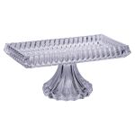 Тортівниця прямокутна на ніжці 28.5×15×13 (см) скляна підставка для торта, капкейків, тістечок HP-19-146L (HP-19-146L)