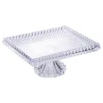 Тортівниця прямокутна на ніжці 30×25×13 (см) скляна HP-19-147 (HP-19-147)