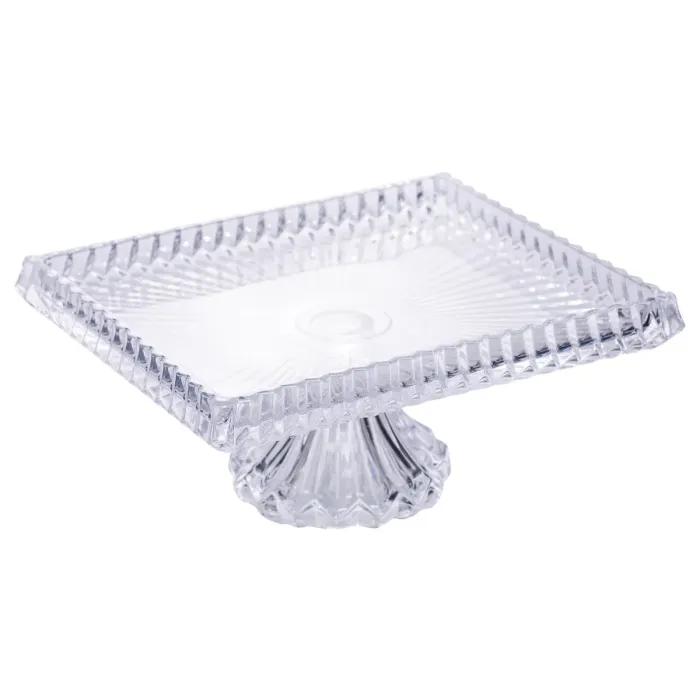 Тортівниця прямокутна на ніжці 30×25×13 (см) скляна HP-19-147 (HP-19-147) - изображение 1