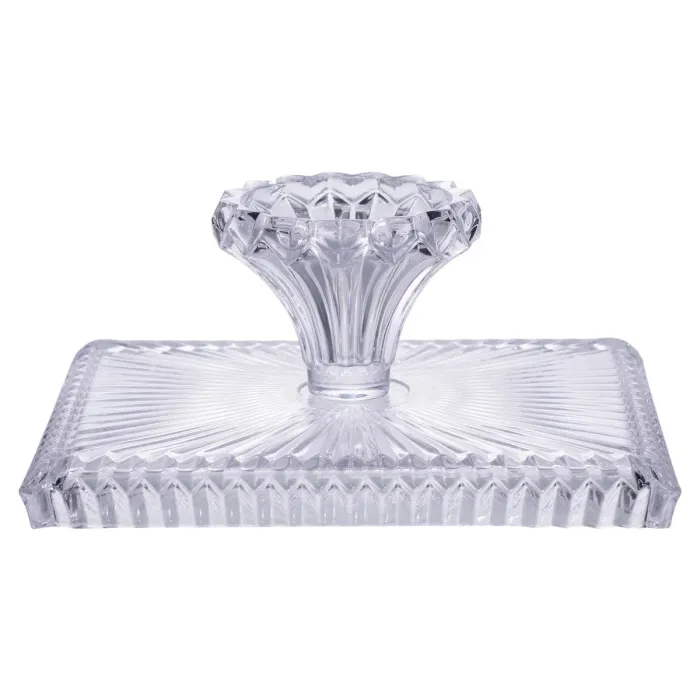 Тортівниця прямокутна на ніжці 30×25×13 (см) скляна HP-19-147 (HP-19-147) - изображение 2