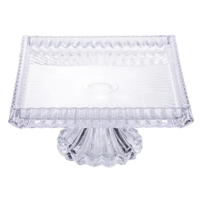 Тортівниця прямокутна на ніжці 30×25×13 (см) скляна HP-19-147 (HP-19-147) - изображение 4