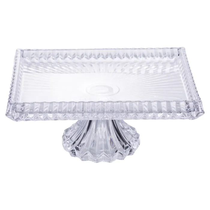Тортівниця прямокутна на ніжці 30×25×13 (см) скляна HP-19-147 (HP-19-147) - изображение 5