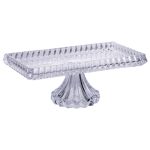 Тортівниця прямокутна на ніжці 33×17×13.5 (см) скляна HP-19-146C (HP-19-146C)
