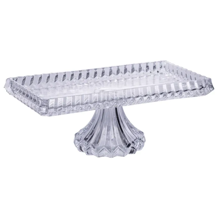 Тортівниця прямокутна на ніжці 33×17×13.5 (см) скляна HP-19-146C (HP-19-146C) - зображення 1