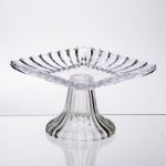 Тортівниця скляна квадратна на ніжці, прозора підставка для торта, десертів, сервірування столу 16×16 см 64486-16 (64486-16)