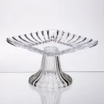 Тортівниця скляна квадратна на ніжці, прозора підставка для торта, десертів, сервірування столу 16×16 см 64486-16 (64486-16)