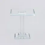 Тортівниця скляна на ніжці 12×12×13 см кругла стійка для торта, капкейків (HP-4-70S)