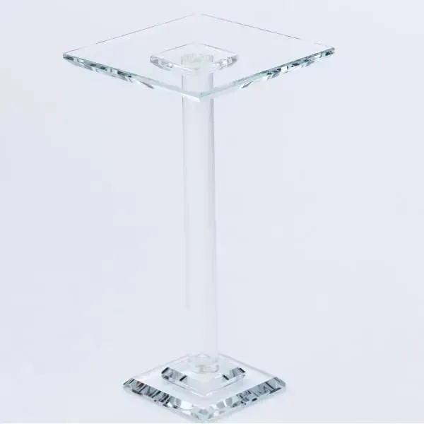 Тортівниця скляна на ніжці 12×12×23 см кругла стійка для торта, капкейків (HP-4-72L) - изображение 2