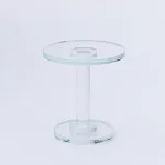 Тортівниця скляна на ніжці 12×13.5 см кругла стійка для торта, капкейків (HP-4-69L)