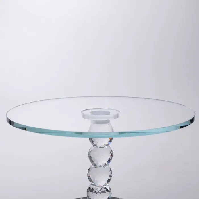 Тортівниця скляна на ніжці 30×19 см см підставка для торта, капкейків прозора (HP-4-79S) - зображення 3