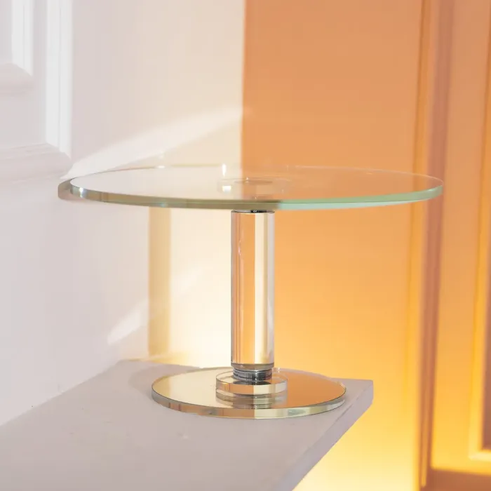 Тортівниця скляна на ніжці 30×19 см см підставка для торта, капкейків прозора (HP-4-82S) - зображення 4