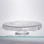 Тортівниця трансформер скляна на ножці, менажниця трансформер прозора скляна 64486-53 (64486-53)