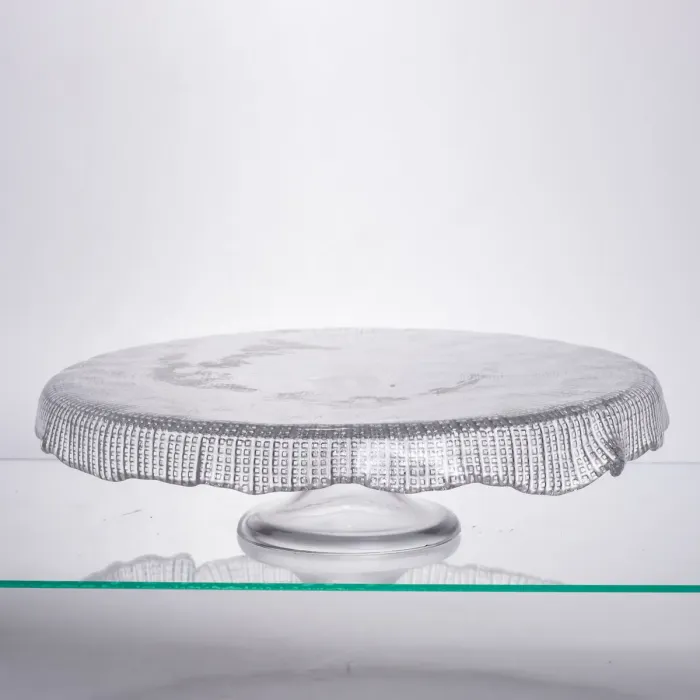 Тортівниця трансформер скляна на ножці, менажниця трансформер прозора скляна 64486-53 (64486-53) - зображення 1