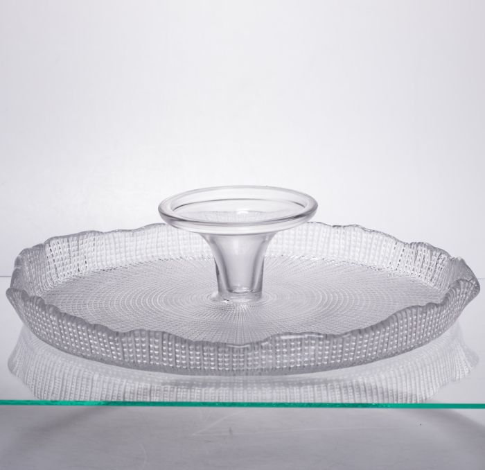 Тортівниця трансформер скляна на ножці, менажниця трансформер прозора скляна 64486-53 (64486-53) - зображення 5