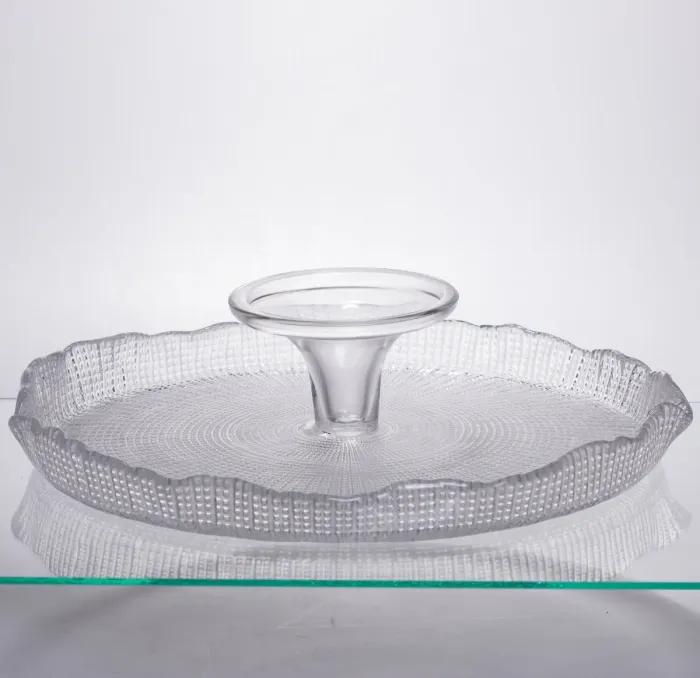 Тортівниця трансформер скляна на ножці, менажниця трансформер прозора скляна 64486-53 (64486-53) - зображення 5