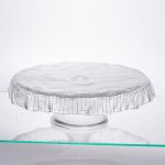 Тортівниця скляна на ніжці прозора Yiwu 64486-54 (64486-54)