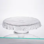 Тортівниця скляна на ніжці прозора Yiwu 64486-54 (64486-54)