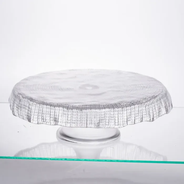Тортівниця скляна на ніжці прозора Yiwu 64486-54 (64486-54) - зображення 1
