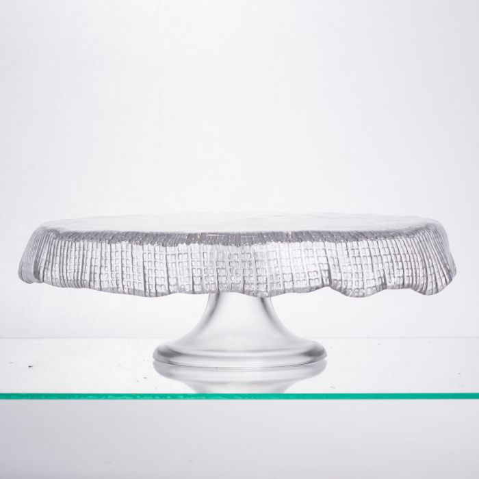 Тортівниця скляна на ніжці прозора Yiwu 64486-54 (64486-54) - изображение 2