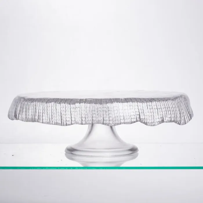 Тортівниця скляна на ніжці прозора Yiwu 64486-54 (64486-54) - зображення 2