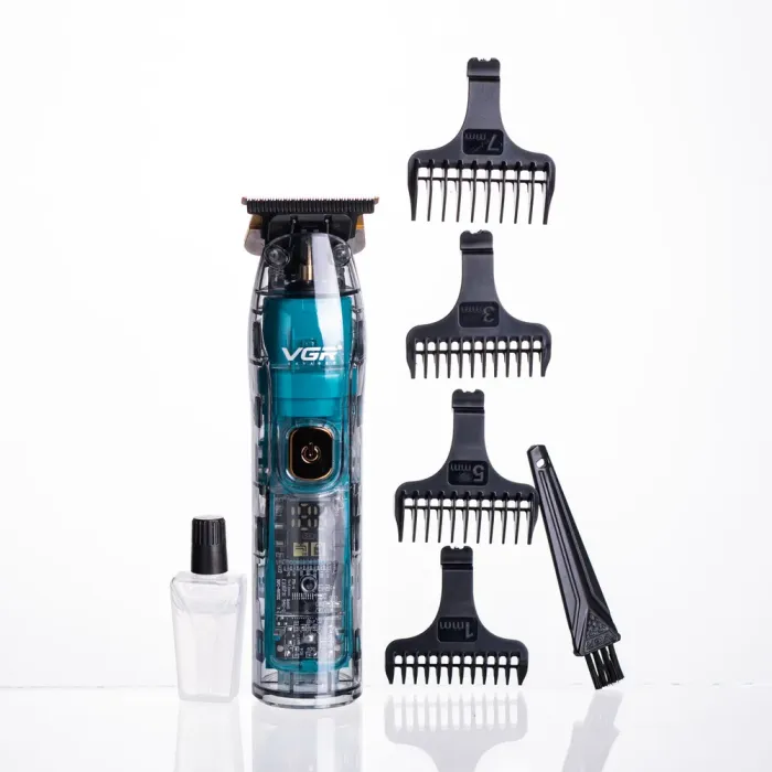 Тример для стрижки акумуляторний з 4 насадками Зелений VGR V-961 (HP-V-961) - изображение 1