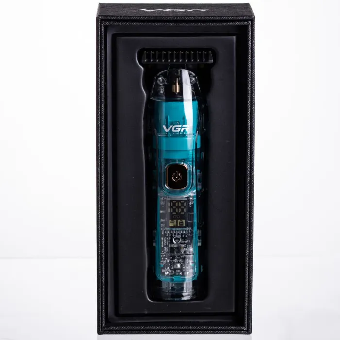 Тример для стрижки акумуляторний з 4 насадками Зелений VGR V-961 (HP-V-961) - изображение 9