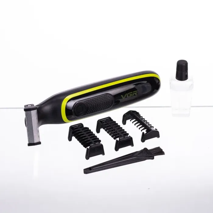 Тример для волосся та бороди з 3 насадками Чорний VGR V-017 (HP-V-017) - изображение 2