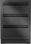 Тумба з двома висувними ящиками 61х61х90 см чорна Oasis Napoleon IM-2DC-MK-1